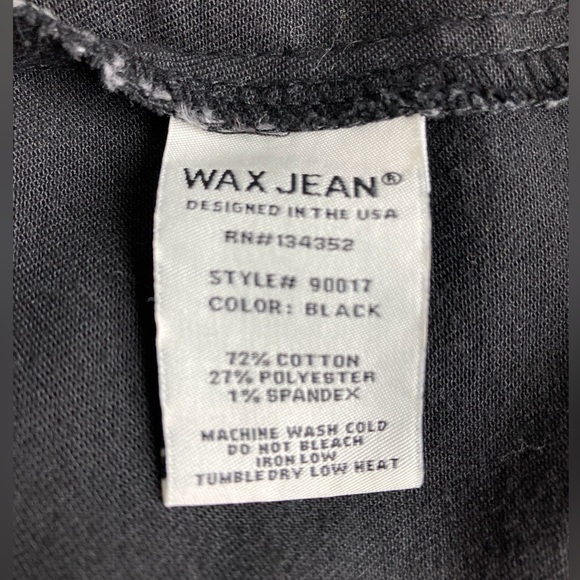 Wax Jean black rustic denim jean jacket button up jegging fabric,style basic - Picture 7 of 7
